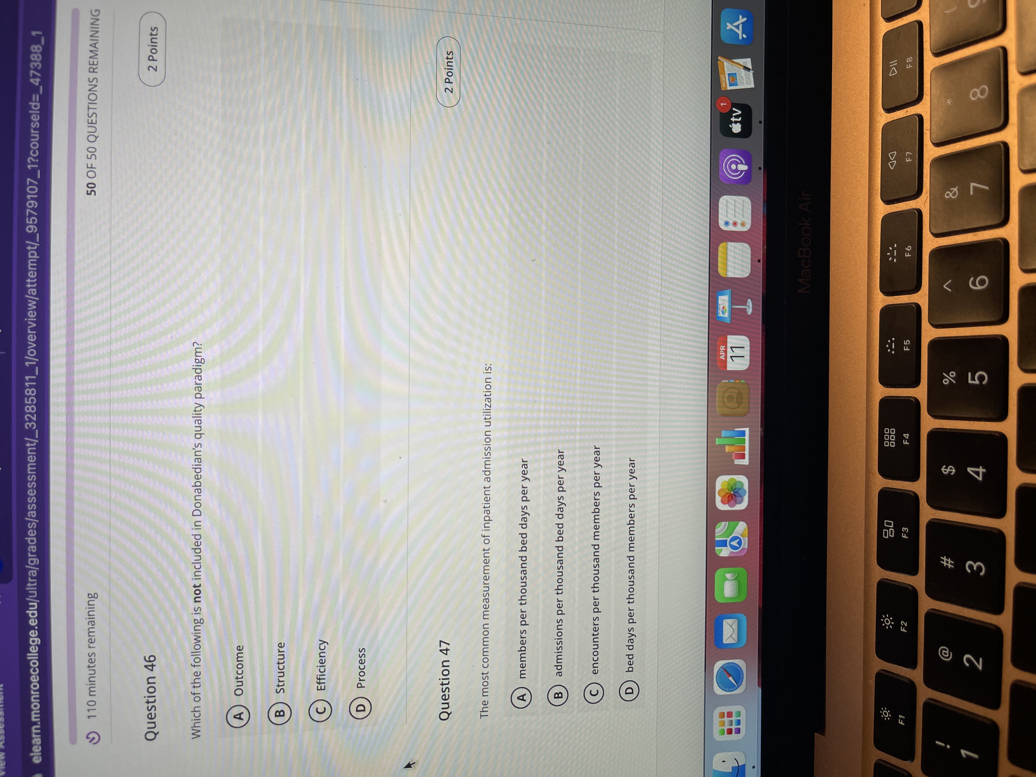 OF 50 QUESTIONS REMAINING Question 42 2 Points Medicare Advantage plans are