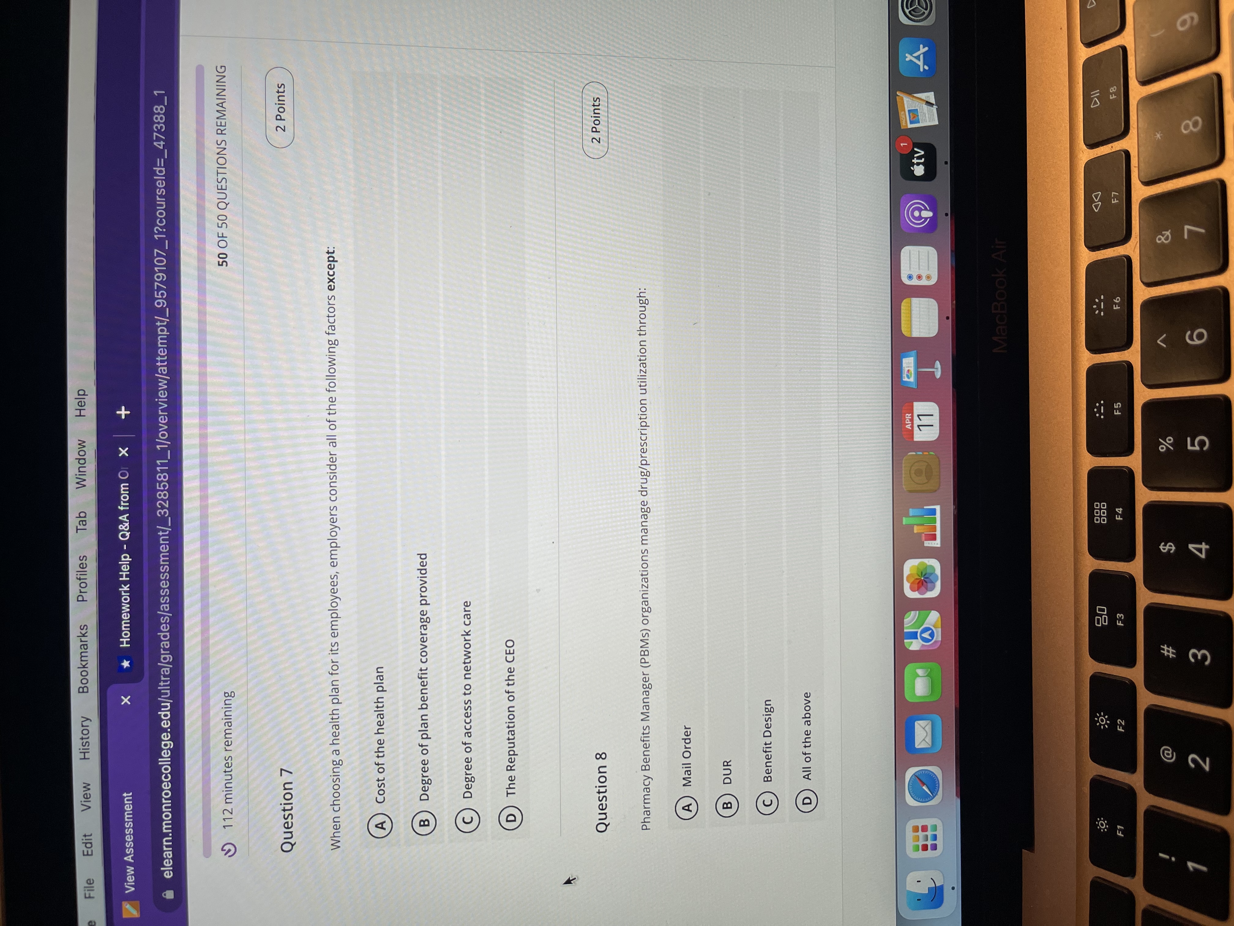 access B reducing costs increasing patients none of the above Question 49
