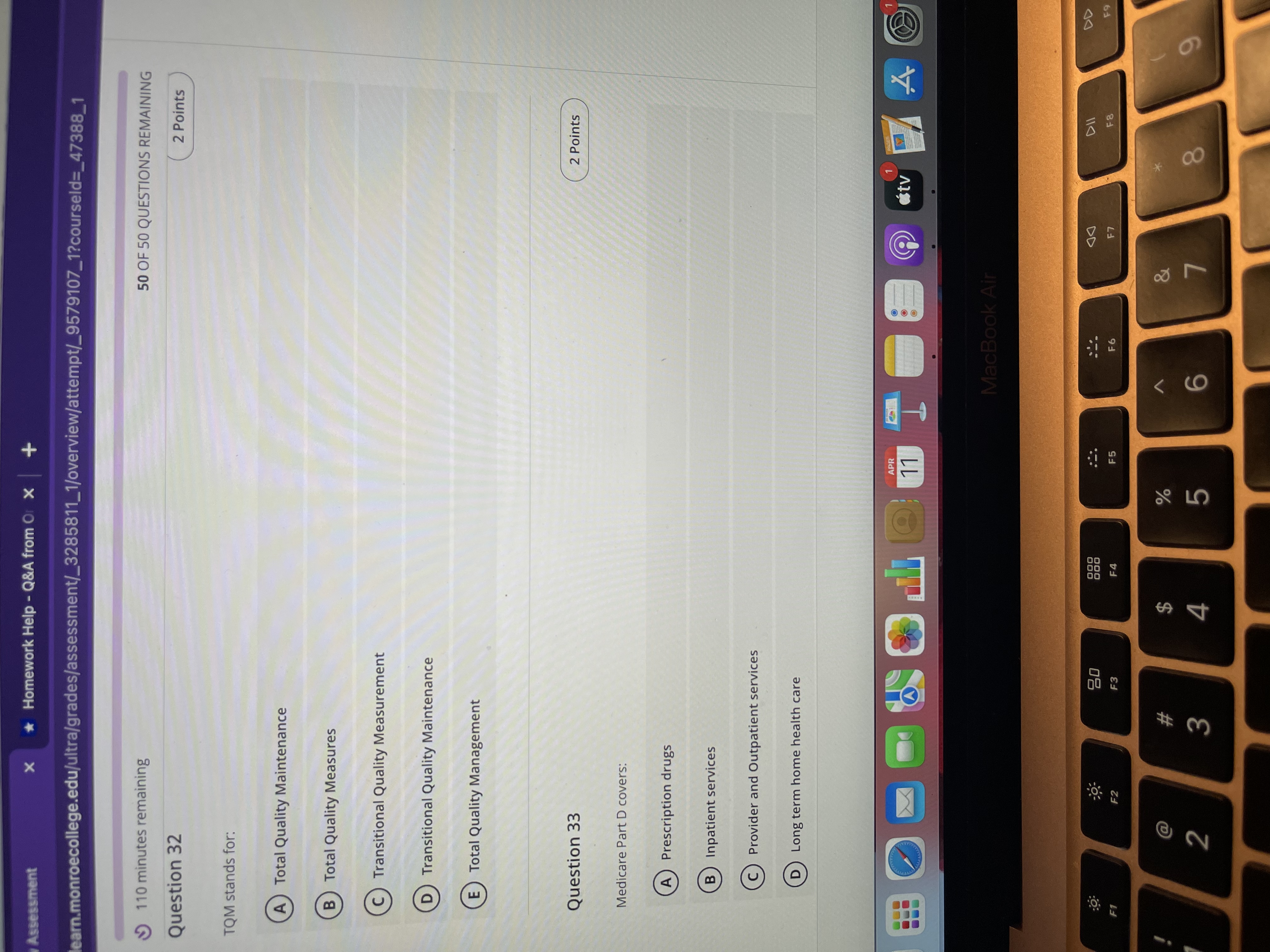 Bookmarks Profiles Tab Window Help View Assessment *Homework Help - Q&A from
