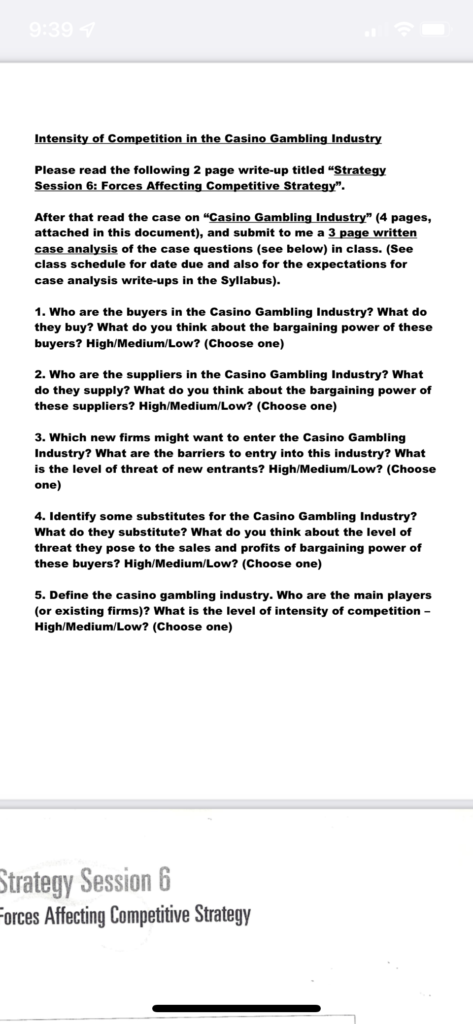 Affecting Competitive Strategy OBJECTIVE This session will help identify the forces of