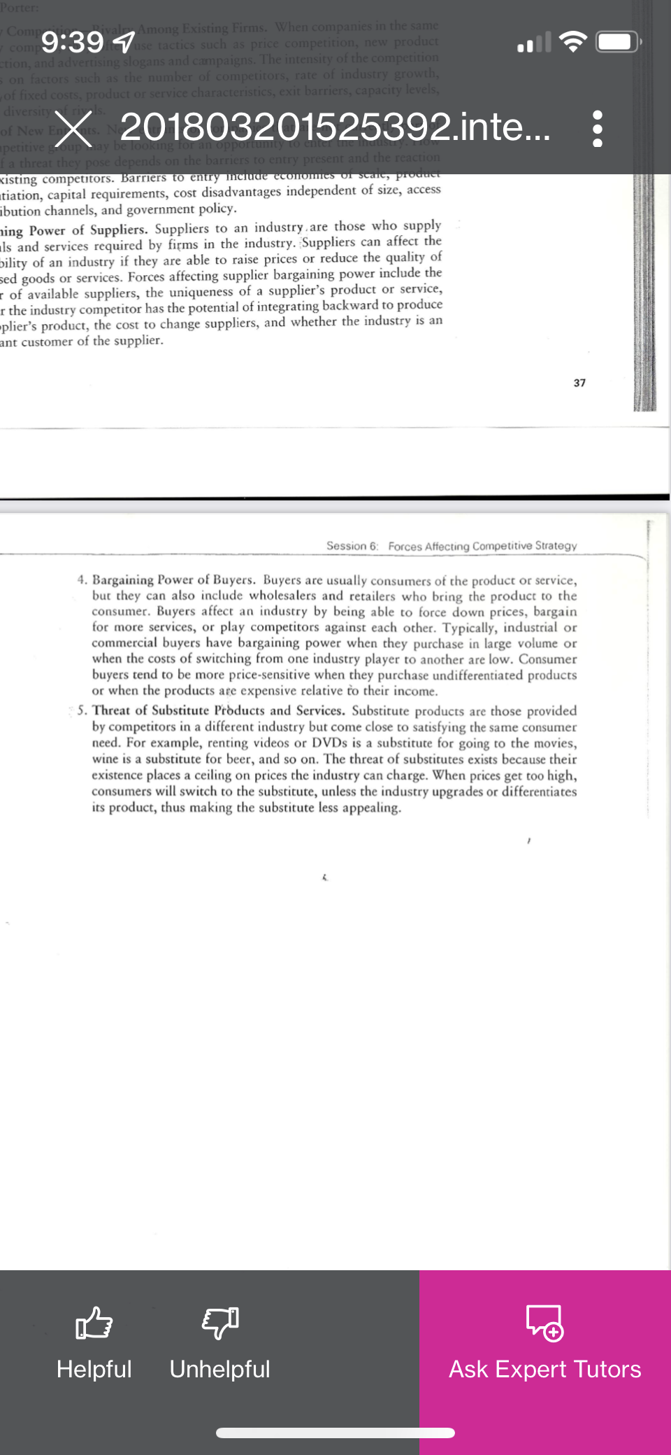 competition and determine what effects these forces have on a competitor's ability