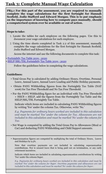 employed by North Park Stationery Supplies. Below are excerpts from their individual