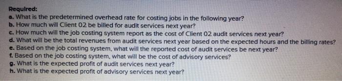 the profit from advising services is the difference between the revenue for