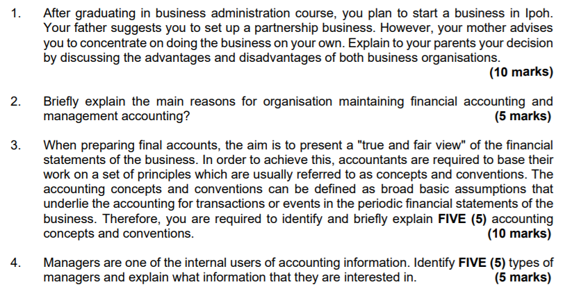  Need this answer asap 1. 2. 3. After graduating in business