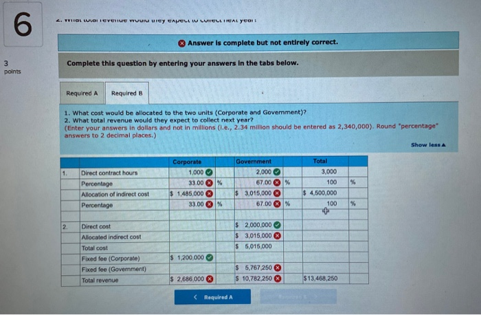 (Static) Cost Allocation and Pricing (LO 2-3) points Greenfield Consultants conducts analyses