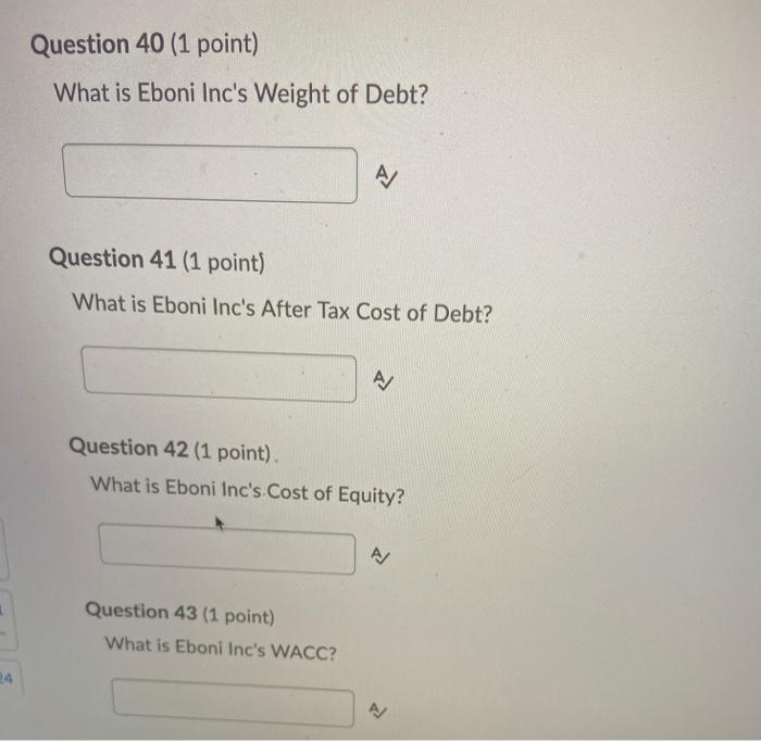43: Common stock: 100,000 shares outstanding. $20 per share, beta=1.8 Bonds: 1,000