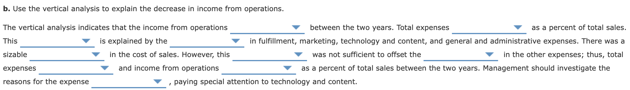 years are as follows (in millions): Amazon.com, Inc. Operating Income Statements For