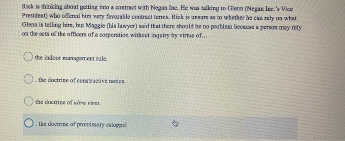  Rick is thinking about getting into a contract with Negan Inc.