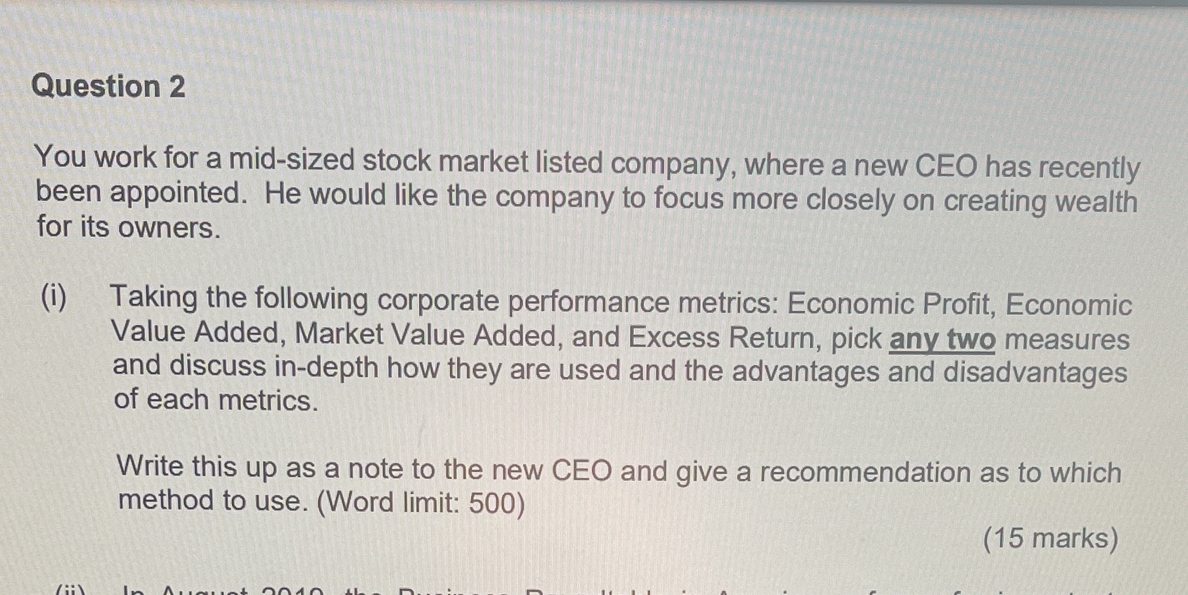 Managing corporate Value. Can someone please help with discussing the advantages &