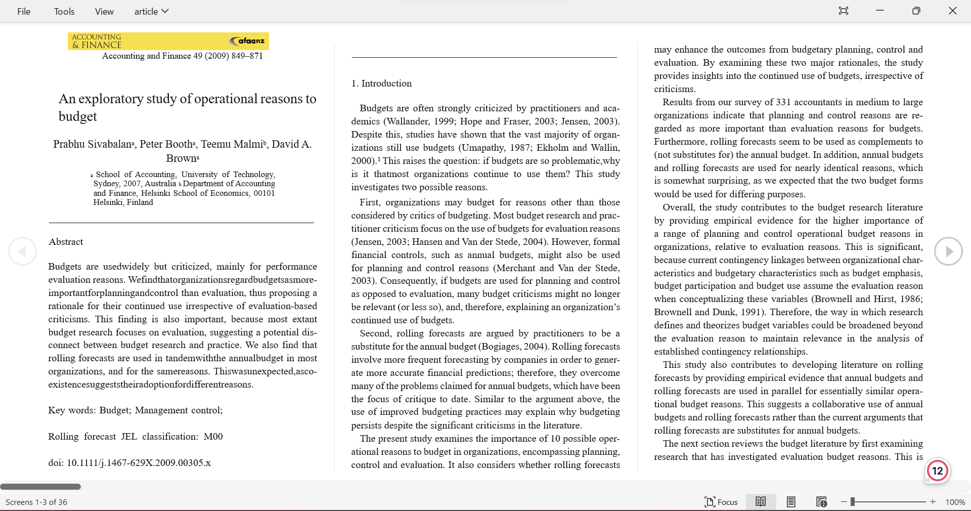  File Tools View article V ACCOUNTING - & FINANCE 0"\" Accounting