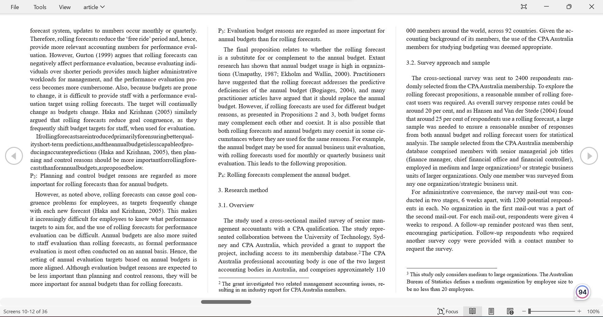 Accounting and Finance, Helsinki School of Economics, 00101 Helsinki, Finland Abstract Budgets