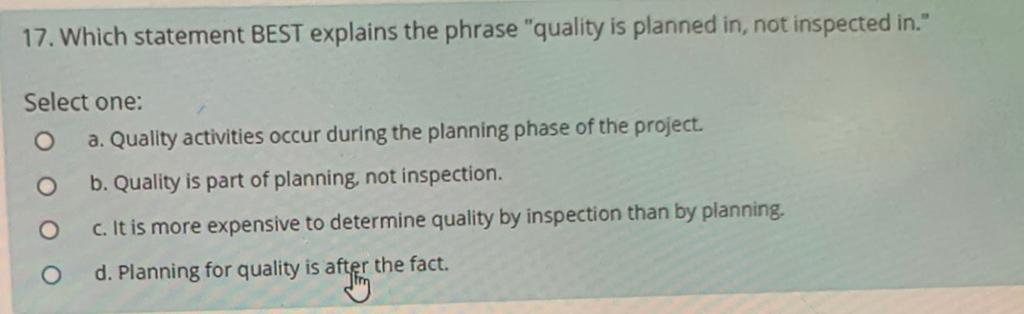 that other companies are using to help their team determine what quality