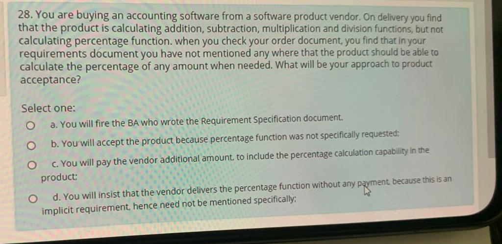 must be done to complete the project. O d. Guide the cost