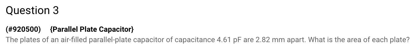 IZOMF capacitor in order for a charge of 69.5mC to be stored