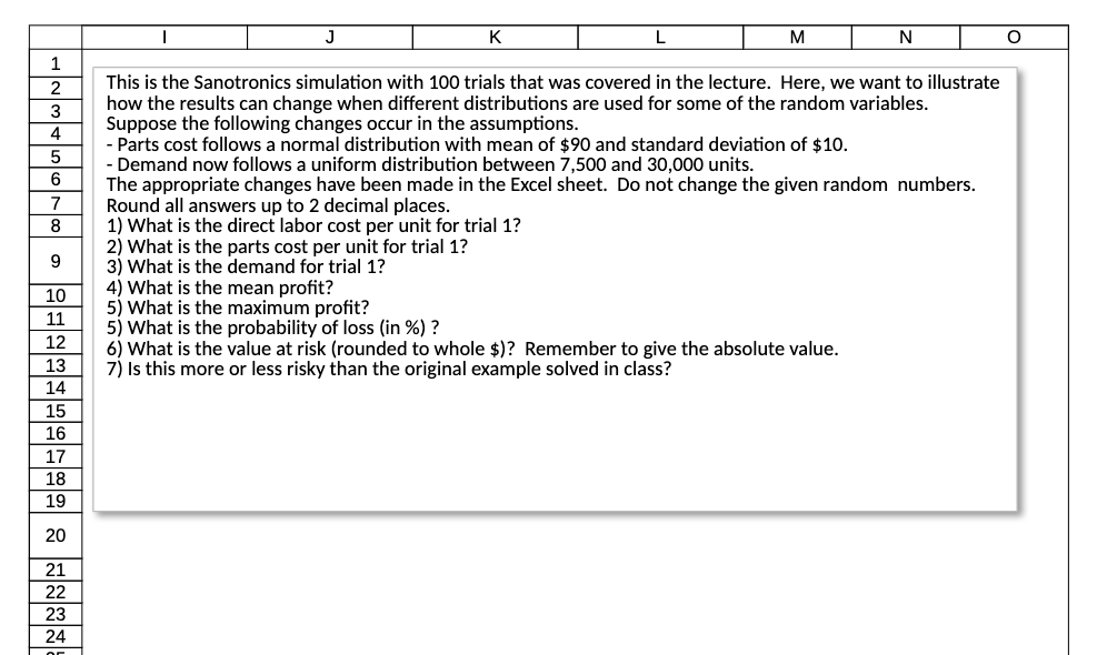 with 100 Trials 2 3 Data 4 Selling Price per Unit $249