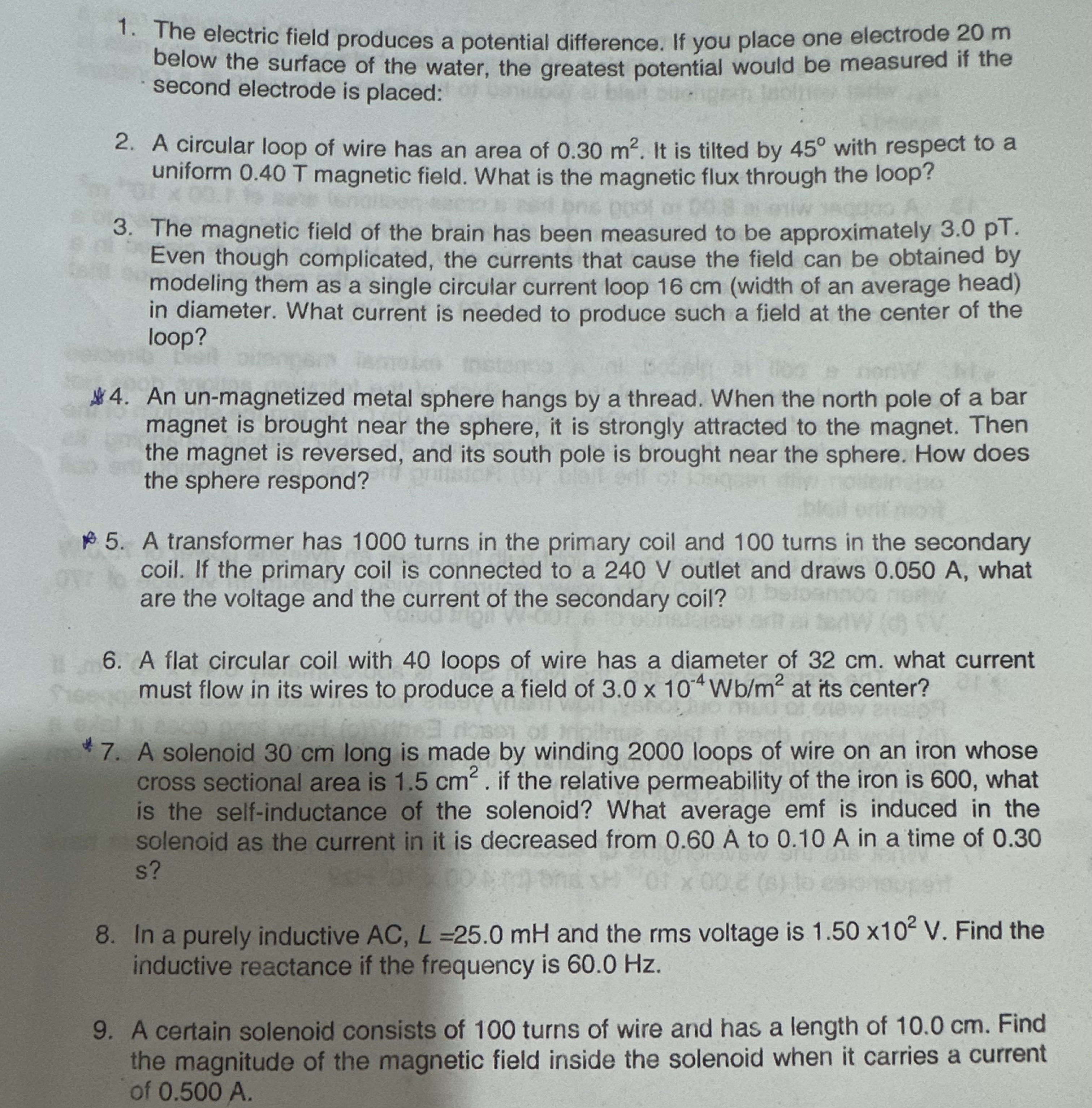 Answer all please 1. The electric field produces a potential difference. If