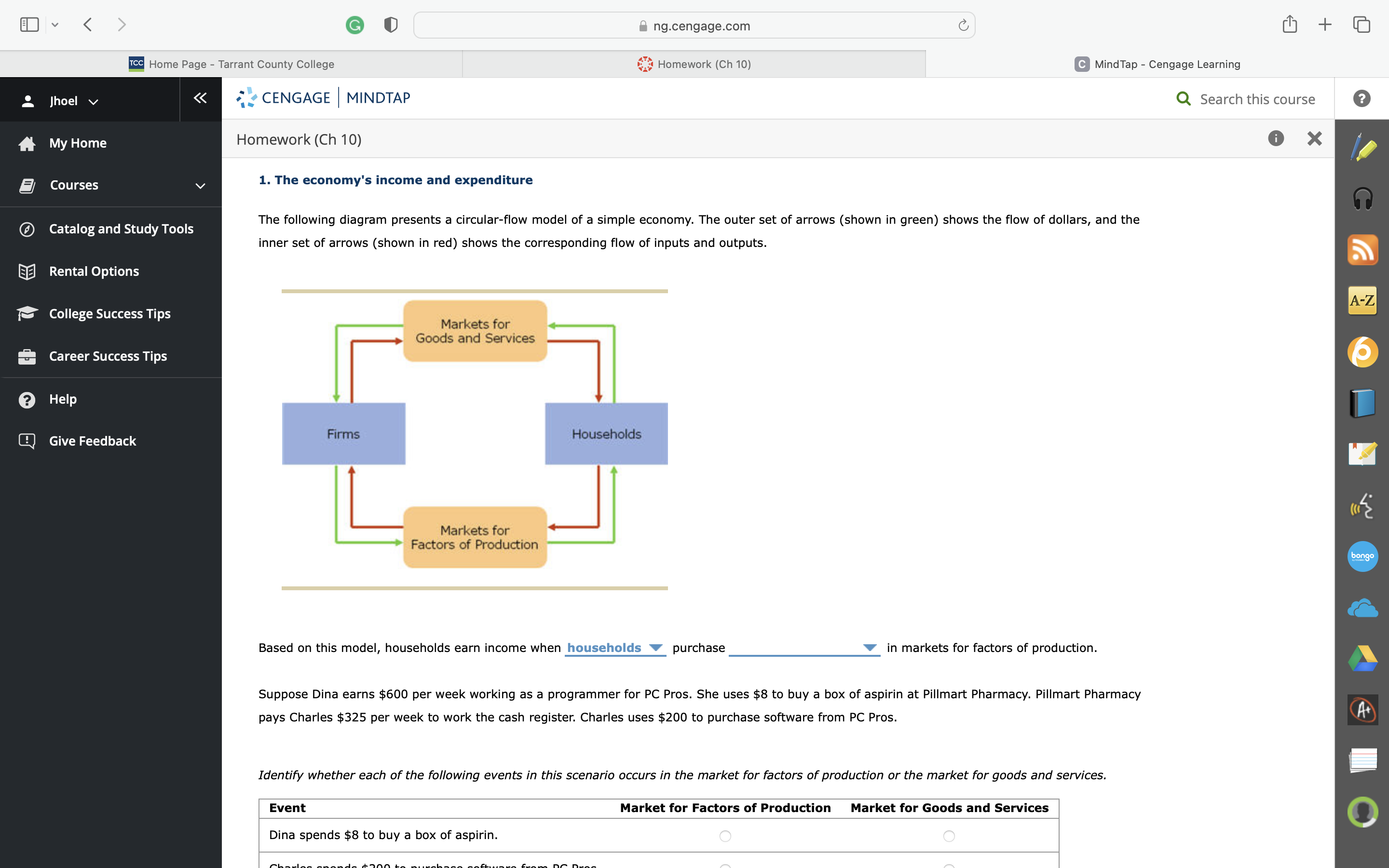 TCC Jhoel v My Home Courses 0 Home Page - Tarrant County
