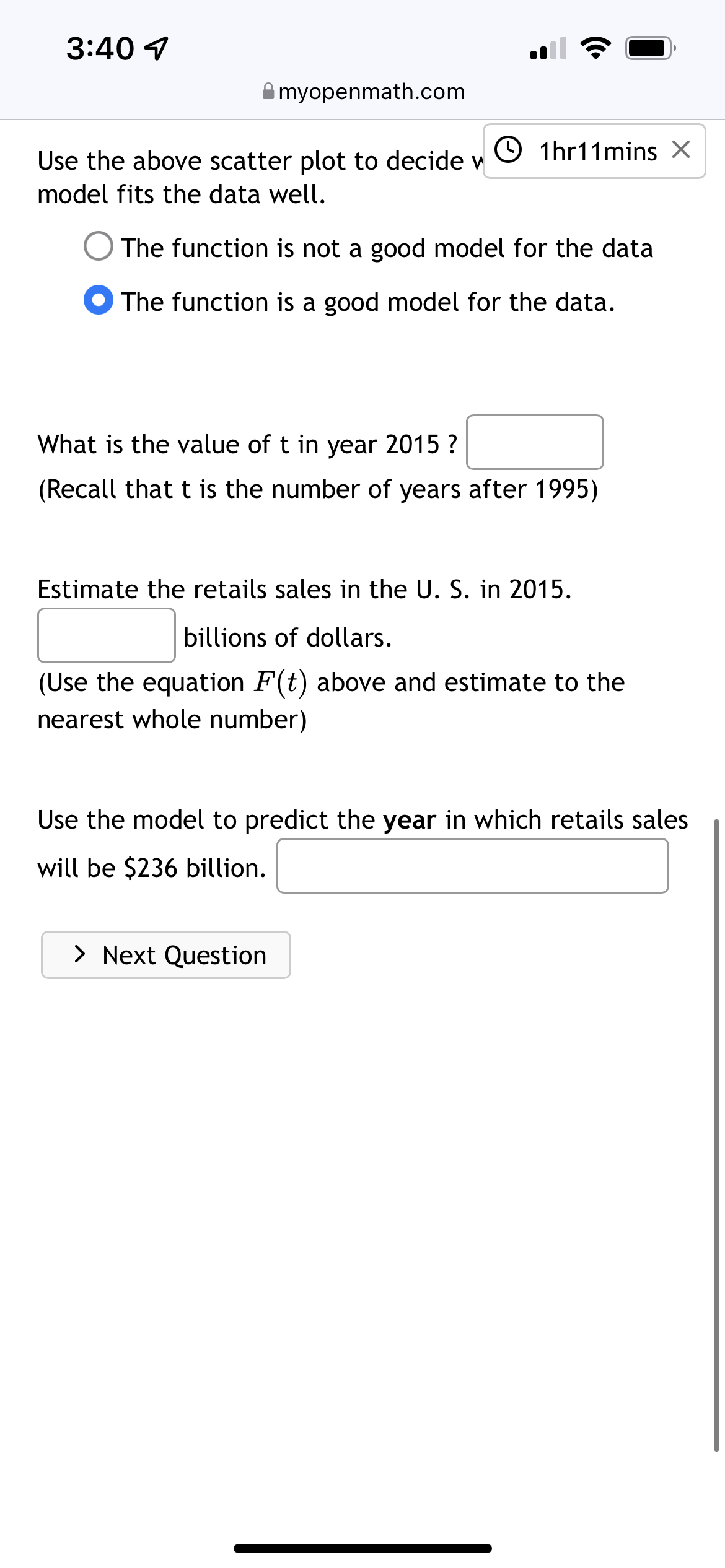 G) Details (9 1hr11mins X 12.3 Linear Regression Equation The following table