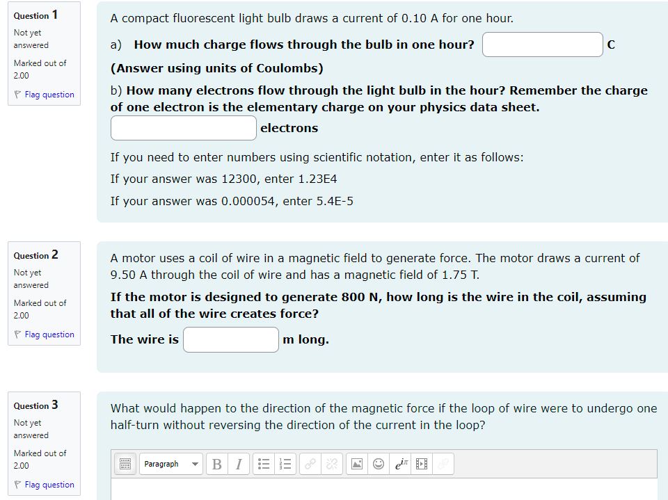  Question 1 ll. ot yet a nswe re d Marked out