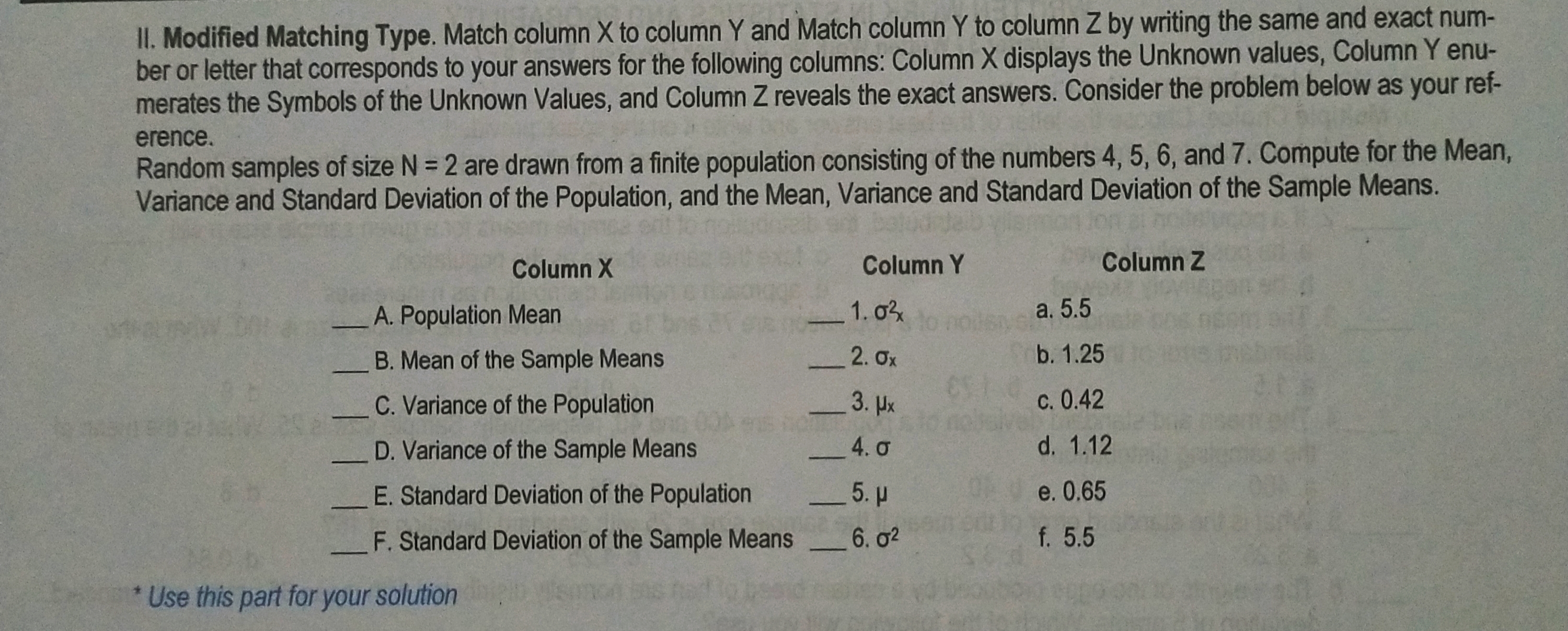 statement describes a a. Parameter or b. Statistics 11. Number of senior