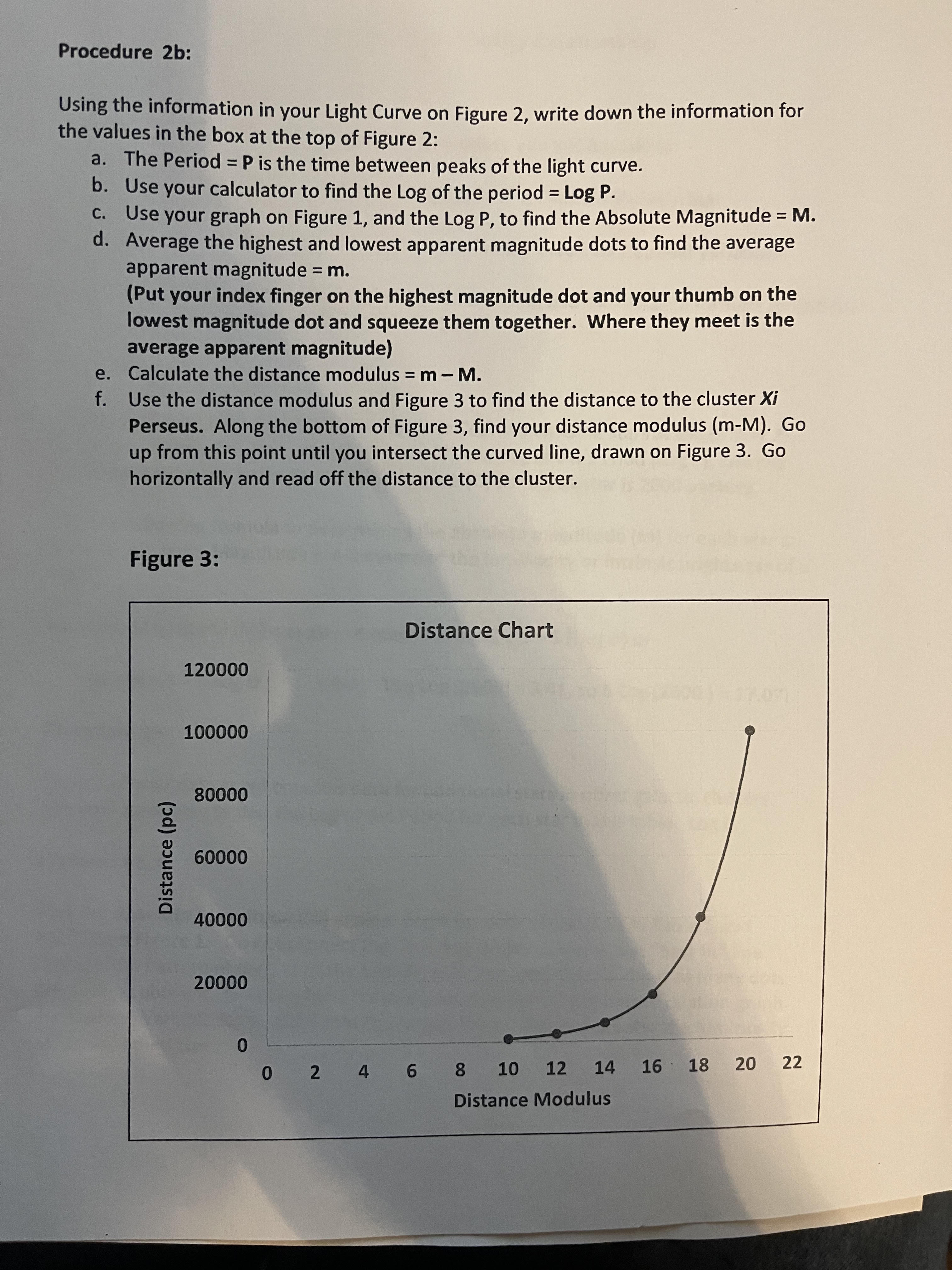 2, write down the information for the values in the box at