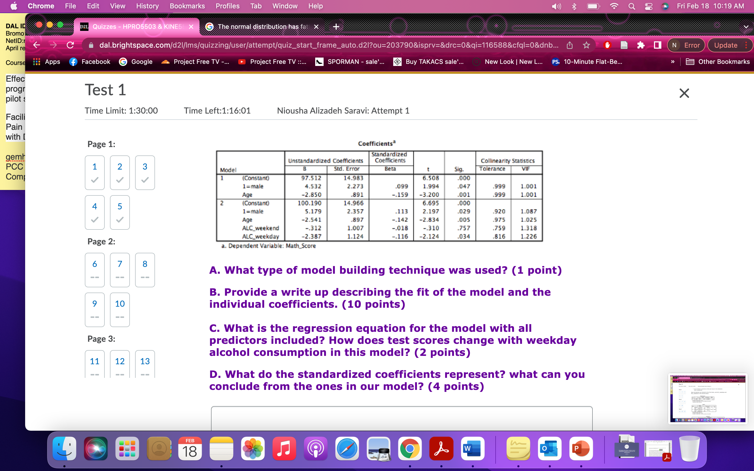 & KINE5 G The normal distribution has fa Bromo NetID: April re