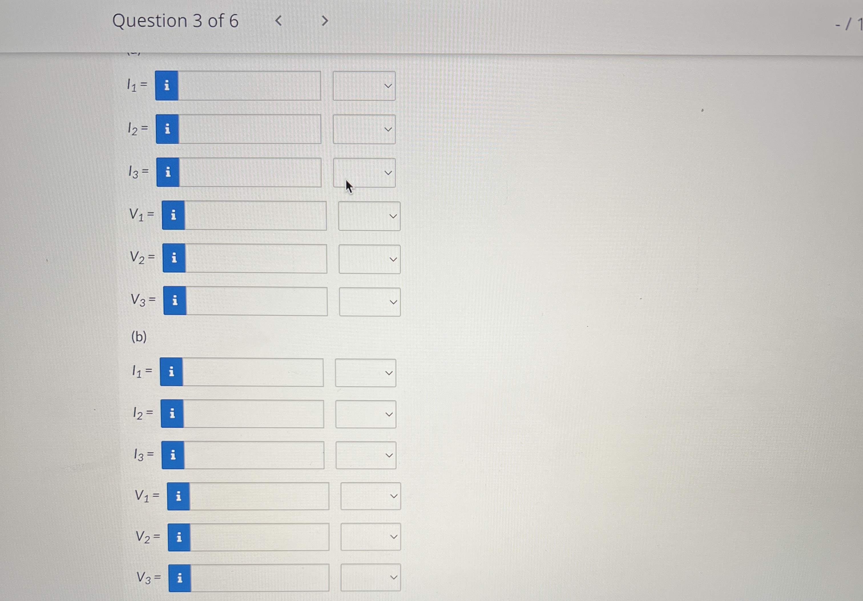two different circuits. The battery has a voltage of V = 29