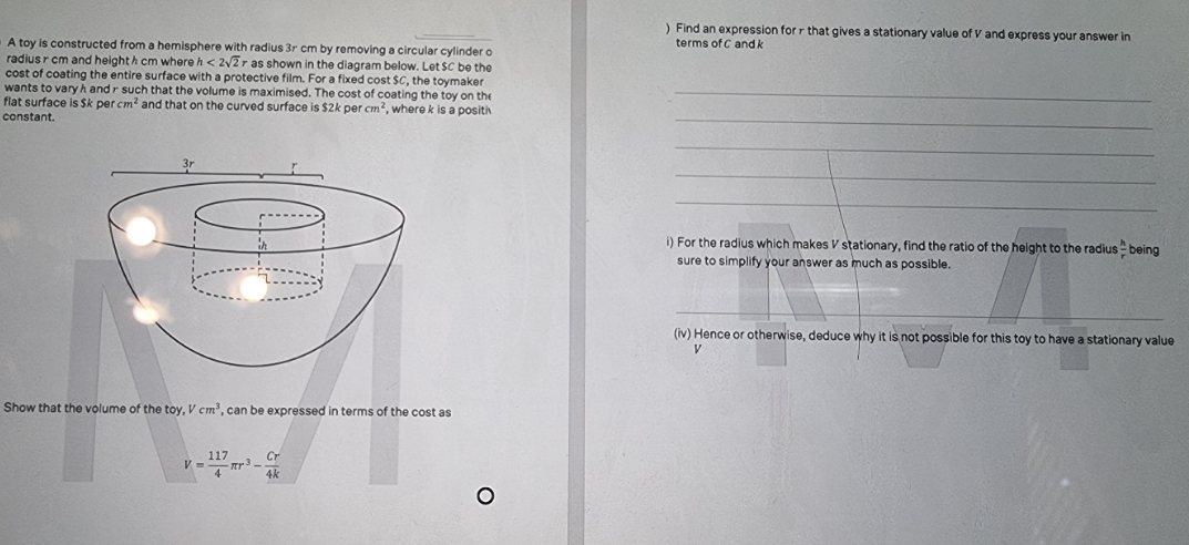 need help with all ) Find an expression for r that gives