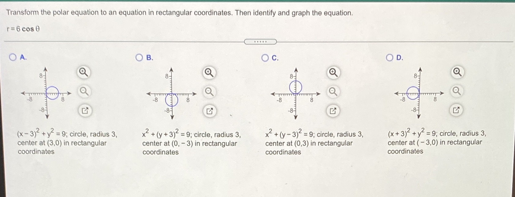 I need help on this question Transform the polar equation to an
