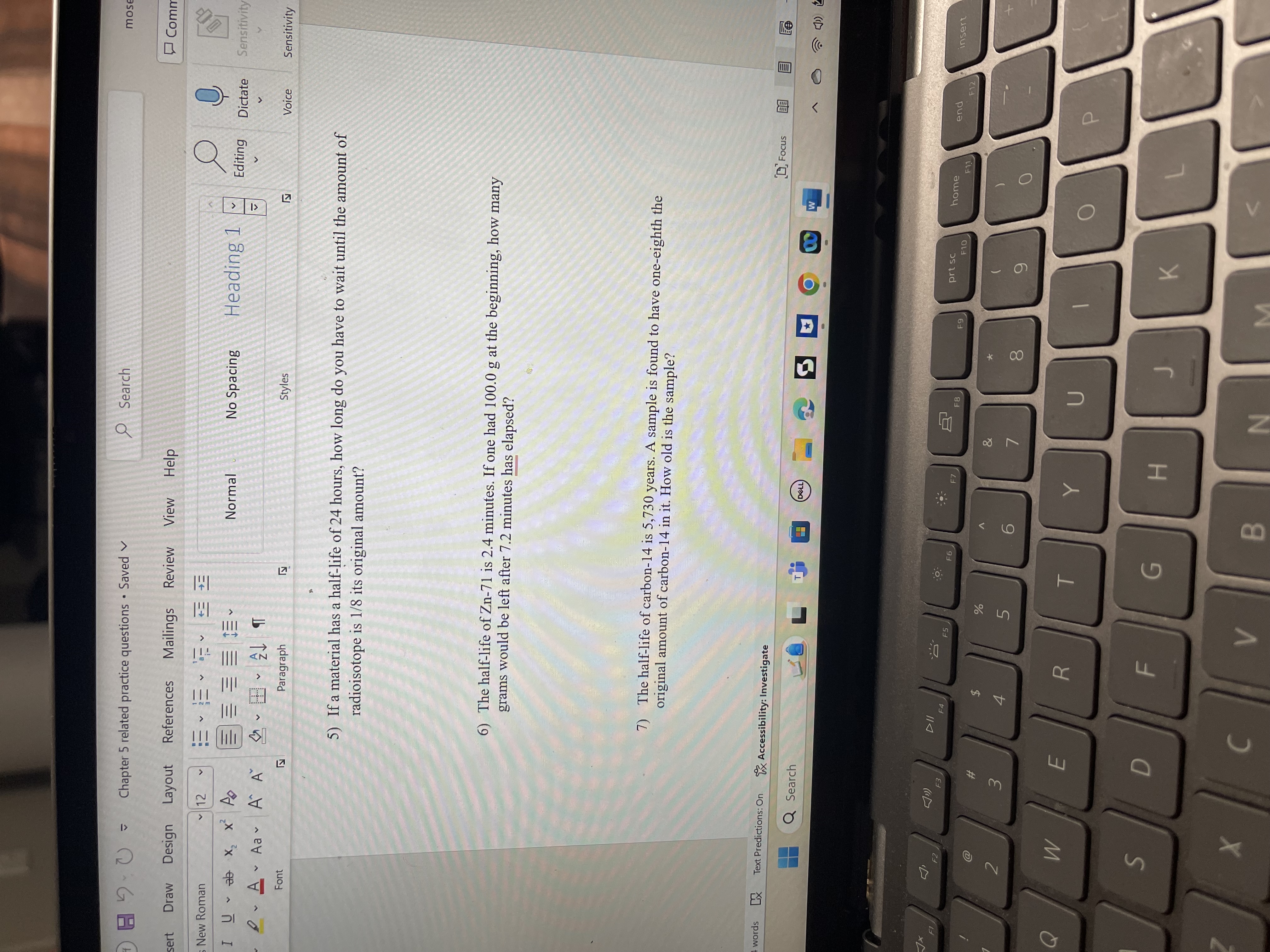 Mailings Com Layout References Review View Help - 12 O X X