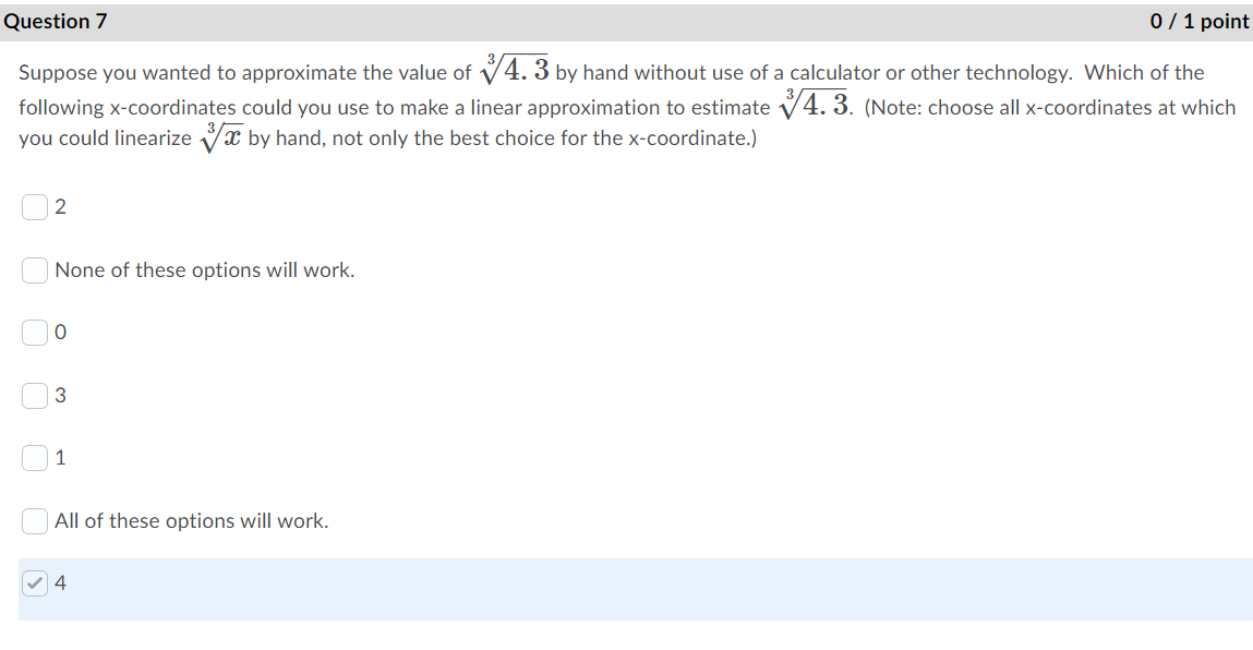 approximate the value of V 4. 3 by hand without use of