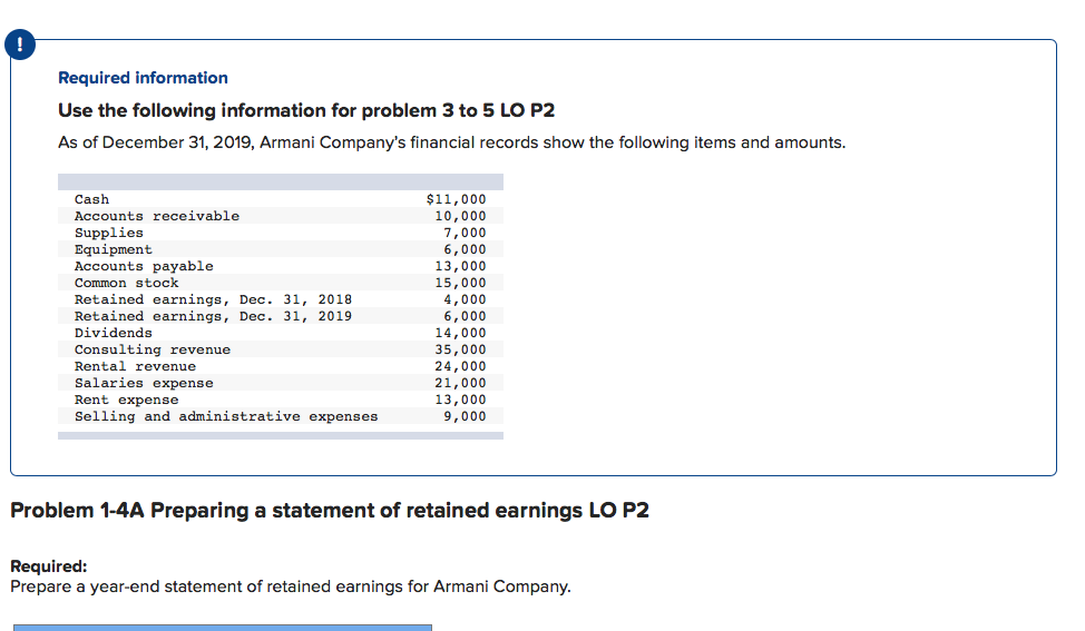 Required information Use the following information for problem 3 to 5