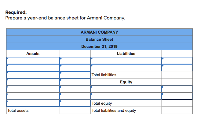 LO P2 As of December 31, 2019, Armani Company's financial records show