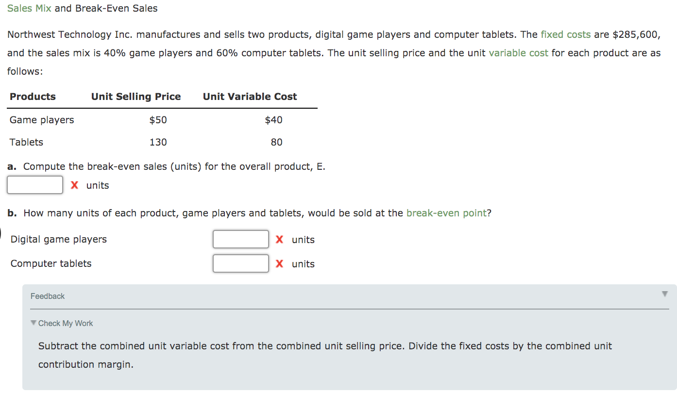 Northwest Technology Inc. manufactures and sells two products, digital game players and