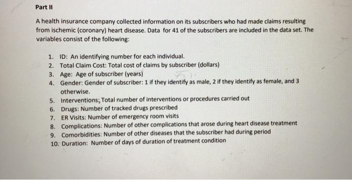  this us the table that should be used Part II A