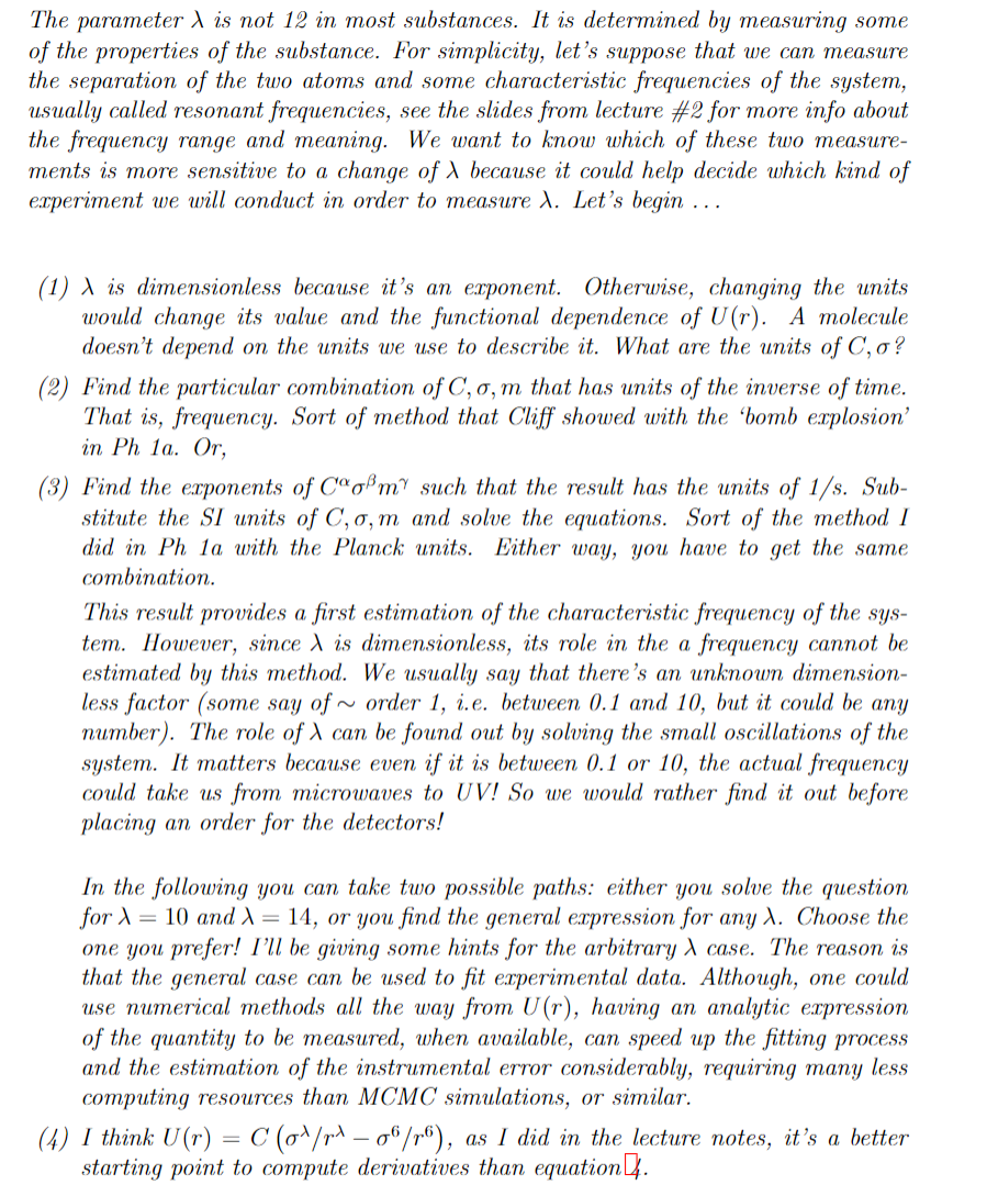 can often be described by Mie's pair potentiall}: winnerer], (4) where U