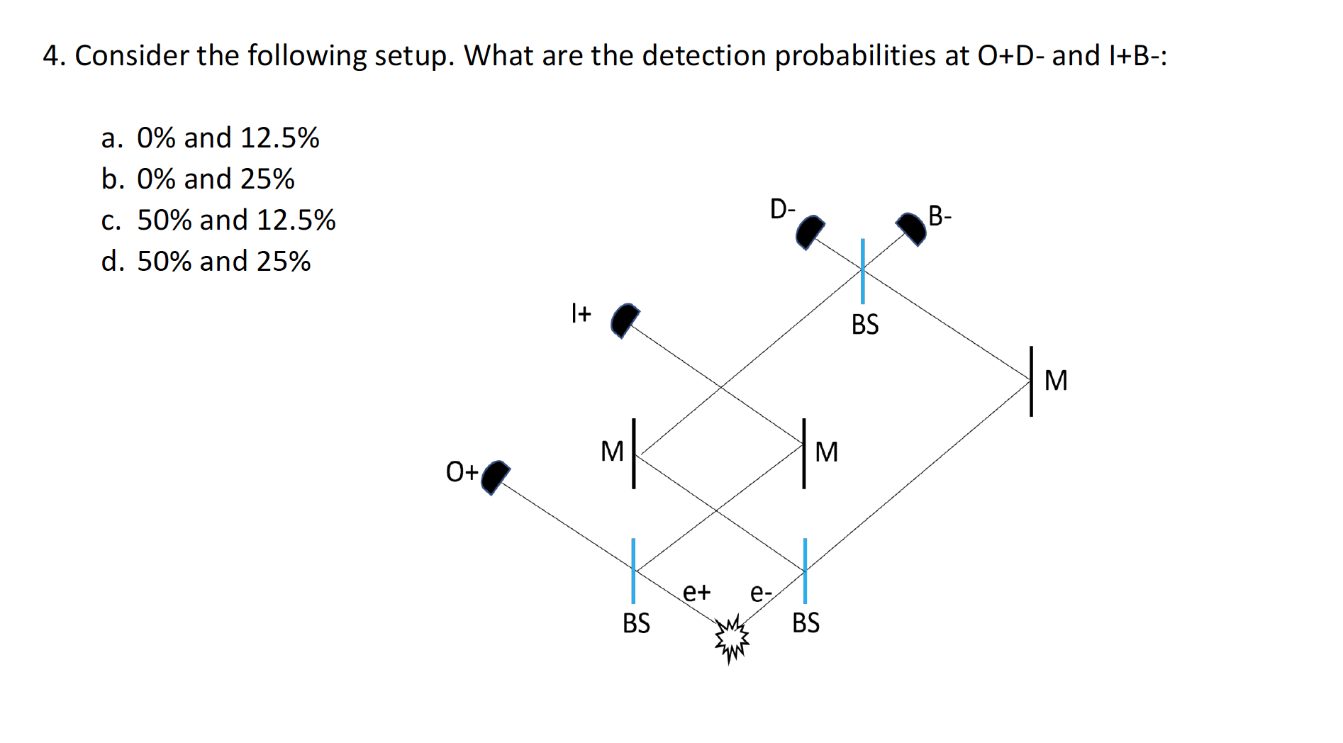 4. Consider the following setup. What are the detection probabilities at