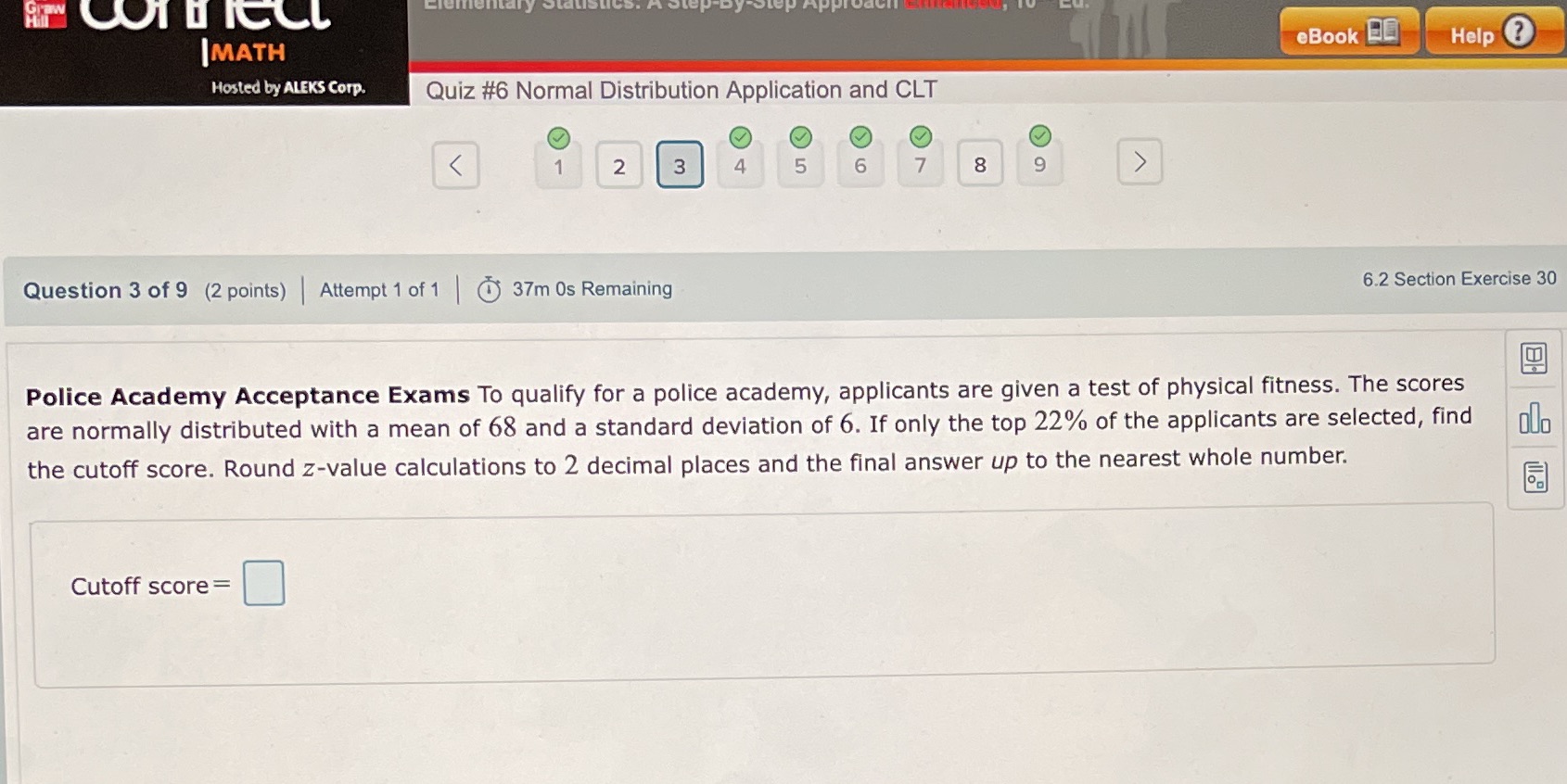  AN COTT ICL |MATH eBook Help ? Hosted by ALEKS Corp.