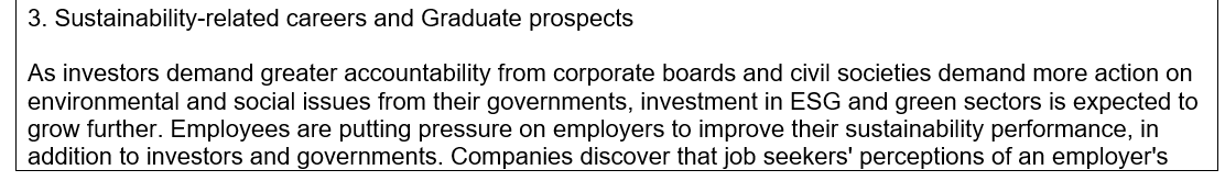 the traits that employers value, and the qualities likely to lead to