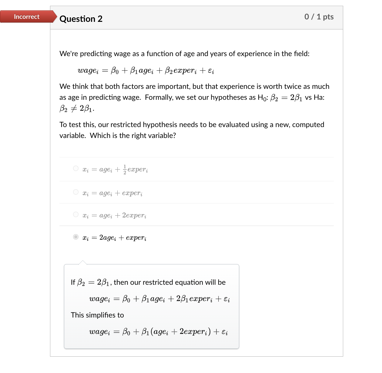 What is the correct answer to this question? The selected answer is