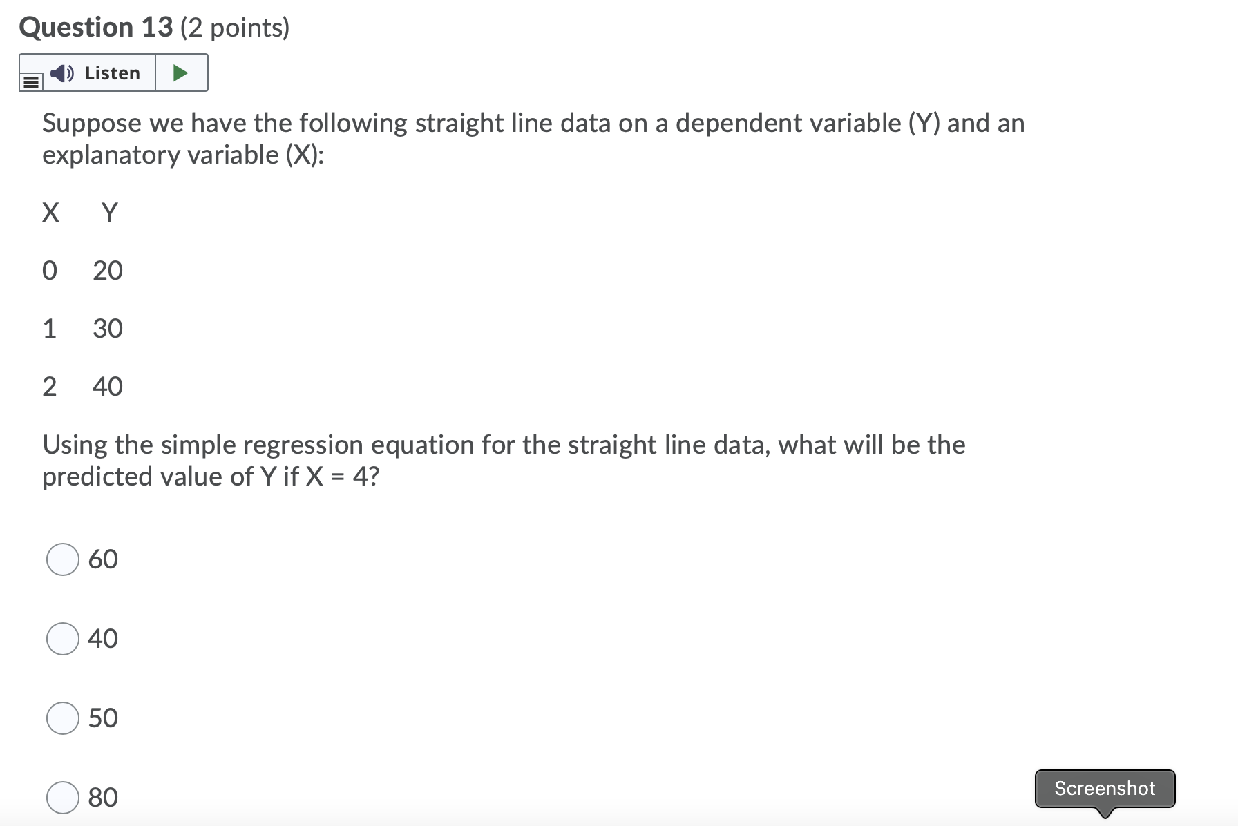 of bimodality. O The binomial squared summation. Question 11 (2 points) all