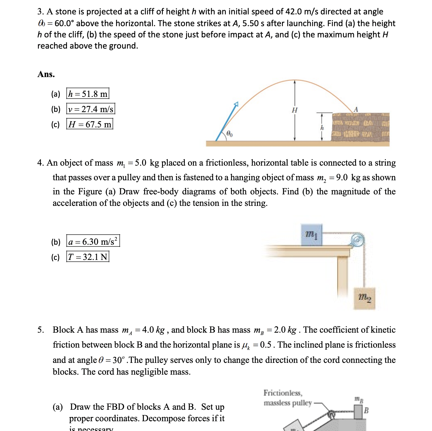 of mass m = 2.0 kg is moving in a plane. It