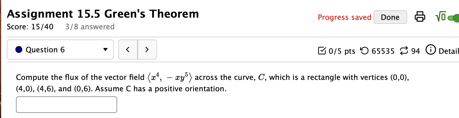 region enclosed by a: = t t7, 3; = t t2, 0