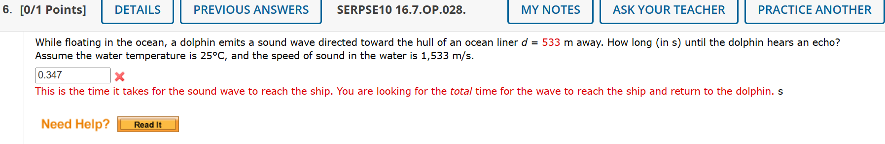 I keep getting this question wrong I'm not sure why. 6. [0/1