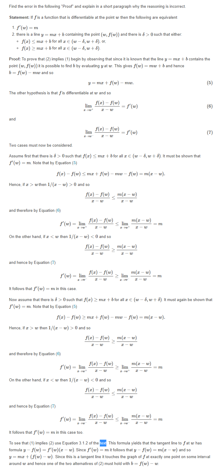 Please find the error in this proof and briefly explain why it