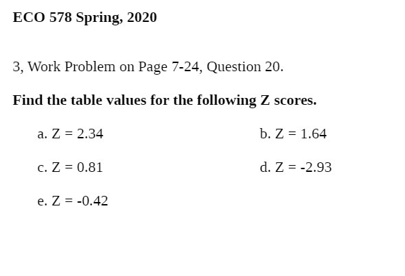  ECD 573 Spring, 2020 3, Work Problem on Page ?-24, Question