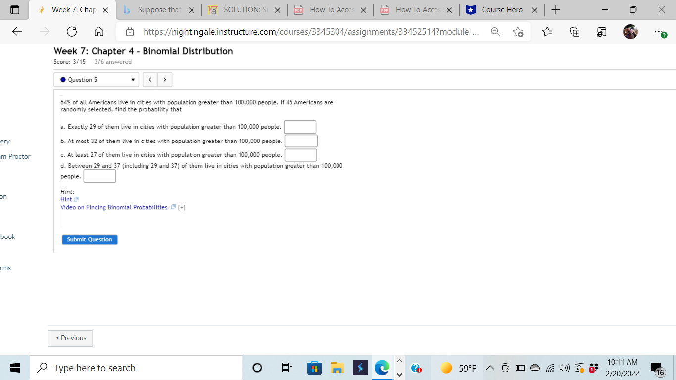  Week 7: Chap X Suppose that X a SOLUTION: SL X