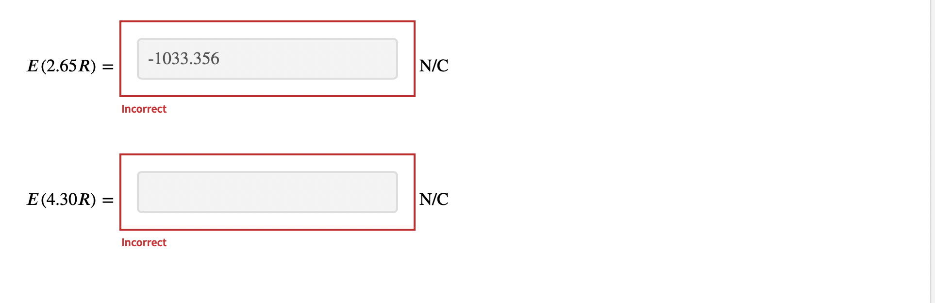 and uniform charge density E 755 nC/m? lies at the center of