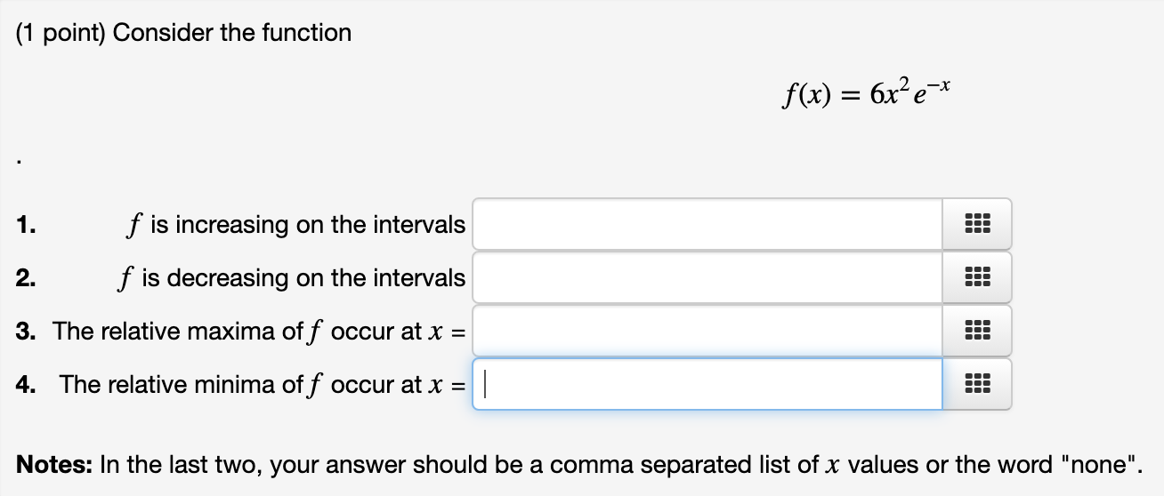 Find the critical numbers of f . EEE (Separate multiple answers by