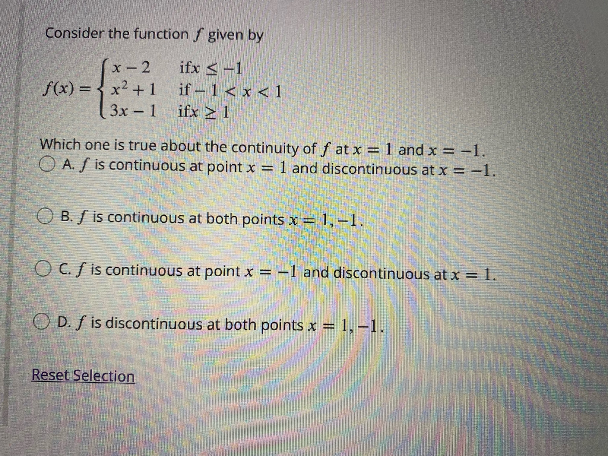 Consider the function f given by x - 2 ifx 2
